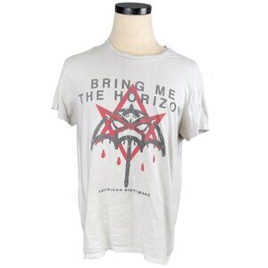 Bring Me The Horizon Band Tee American Nightmare Gray Short Sleeve T-Shirt L